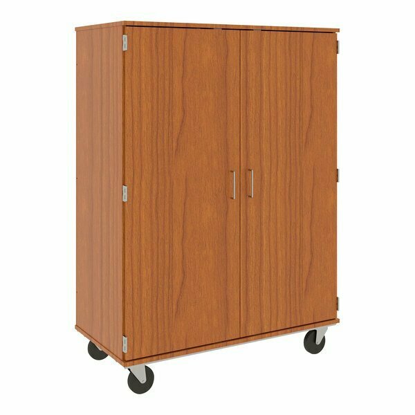 I.D. Systems 67'' Tall Medium Cherry Mobile Storage Cabinet with 36 3'' Bins 80243F67003 538243F67003